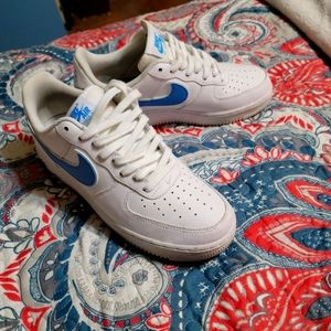 White and Carolina Blue AF1